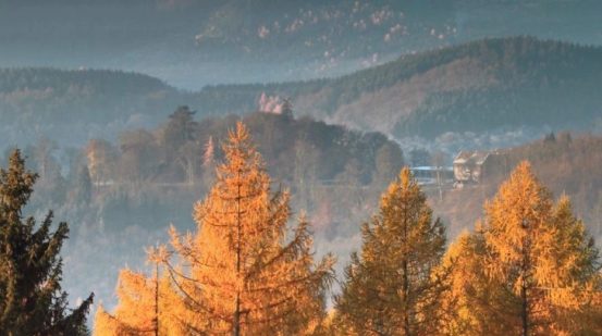 Bad Lassphe Herbstliche Stimmung Panorama Aufnahme